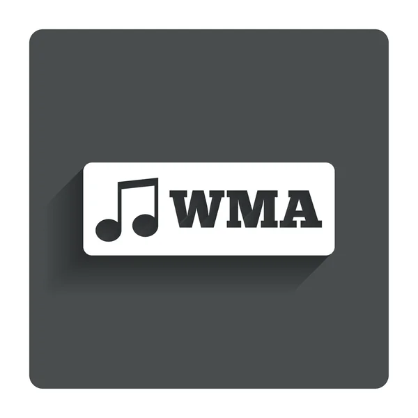 Wma の音楽形式記号アイコン。音楽記号. — ストックベクタ