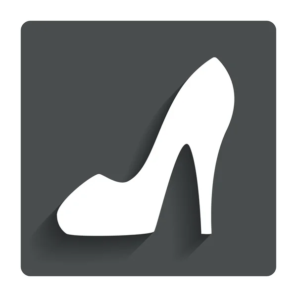 Frauenschuh-Zeichen-Symbol. Schuhe mit hohen Absätzen. — Stockvektor