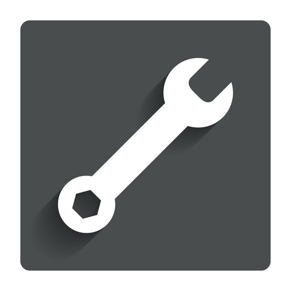 Wrench key sign icon. Service tool symbol.