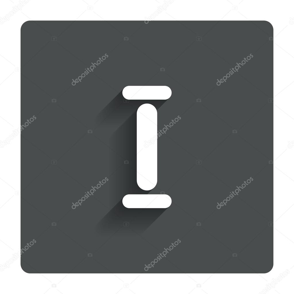 Roman numeral one icon. Roman number one sign., Stock vector