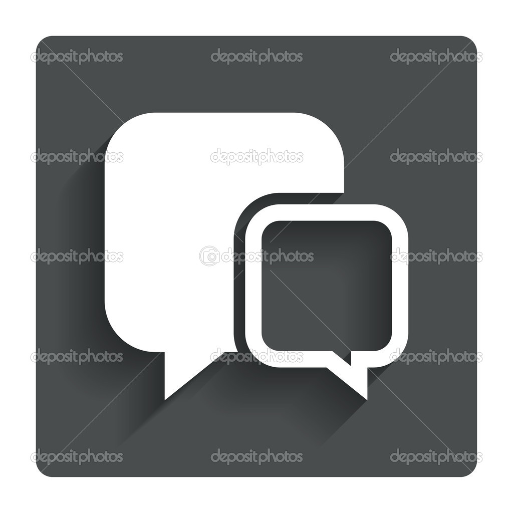 Chat sign icon. Speech bubbles symbol.