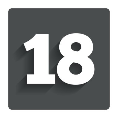 18 yaşında işareti. Yetişkin içerik.