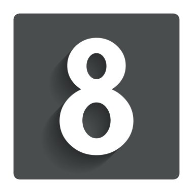 8 Mart kadınlar günü işareti simgesi. sekiz sembolü.