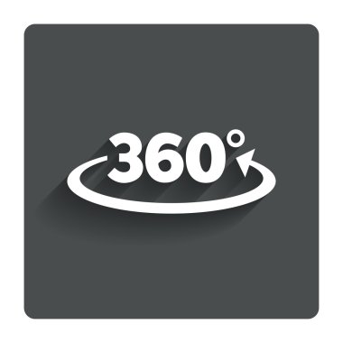 Açı 360 derece işaret simgesi. Geometri matematik sembolü