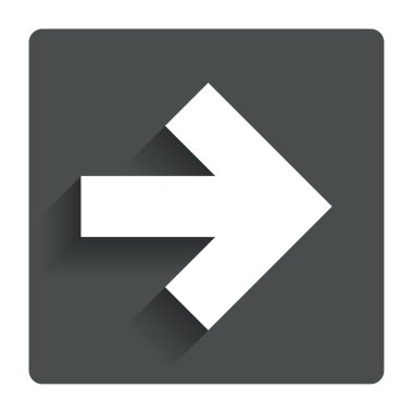 ok işareti simgesi. En yakın düğme. Gezinti simgesi