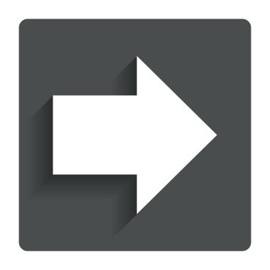 ok işareti simgesi. En yakın düğme. Gezinti simgesi