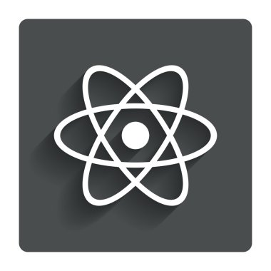 Atom işareti simgesi. Atom parçası sembol.