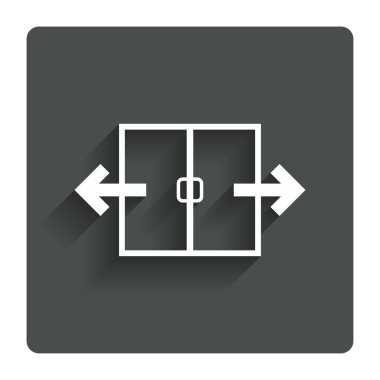 otomatik kapı işareti simgesi. Auto açık simgesi.