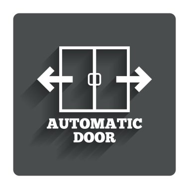 otomatik kapı işareti simgesi. Auto açık simgesi.