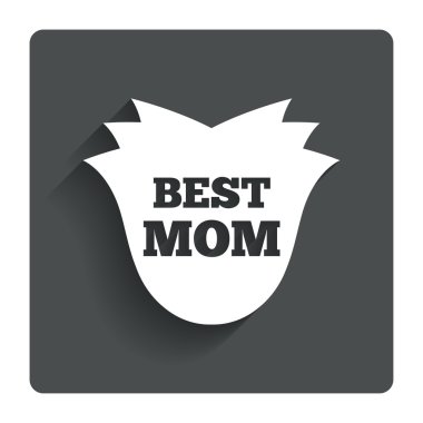 En iyi anne işareti simgesi. çiçek simgesi.