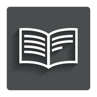 kitap işareti simgesi. Açık kitap simgesi.