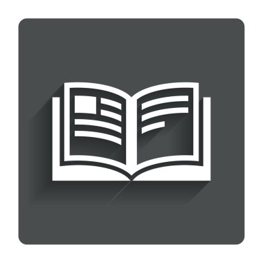 kitap işareti simgesi. Açık kitap simgesi.