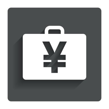 yen jpy işareti ile durum. Evrak Çantası'nı düğmesi.