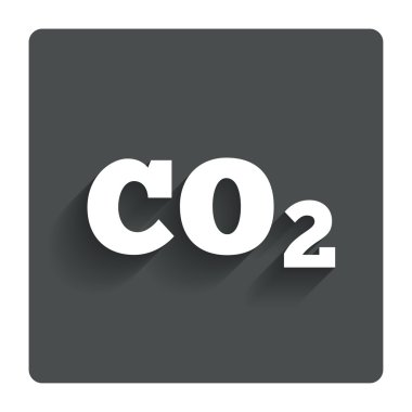CO2 karbon dioksit formül işareti simgesi. Kimya