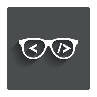 Coder sign icon. Programmer symbol. clipart