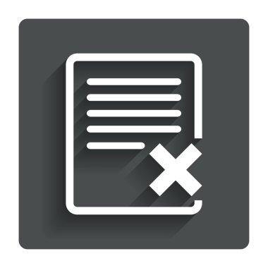 silmek dosya işareti simgesi. belge simgesini kaldırmak.