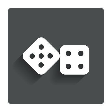 Dices simgesini işaret. Casino oyun simgesi.