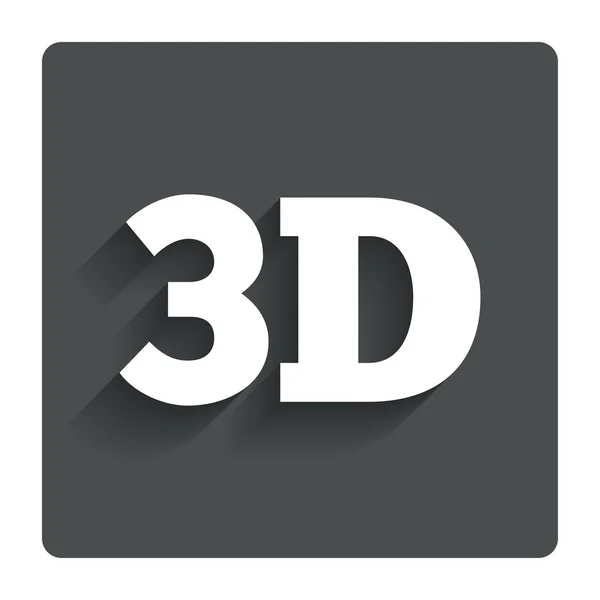 3D teken pictogram. 3D-nieuwe technologie symbool. — Stockvector