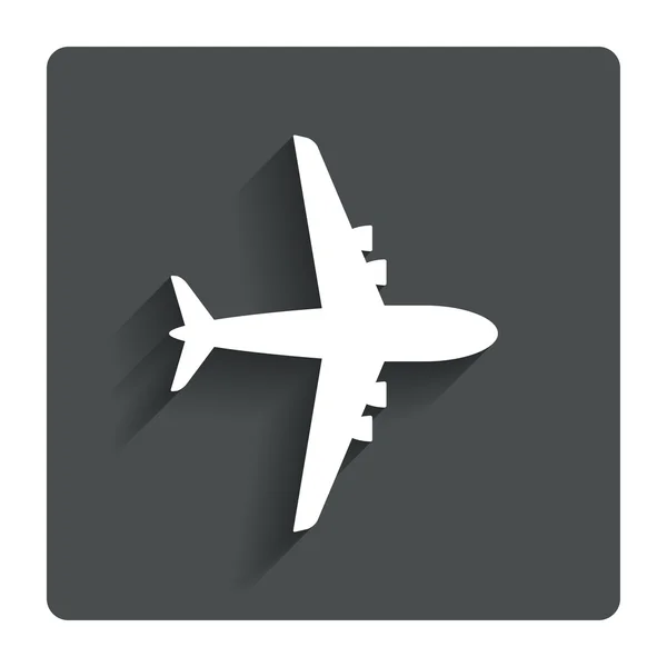 ป้ายเครื่องบิน สัญลักษณ์เครื่องบิน ไอคอนการเดินทาง . — ภาพเวกเตอร์สต็อก