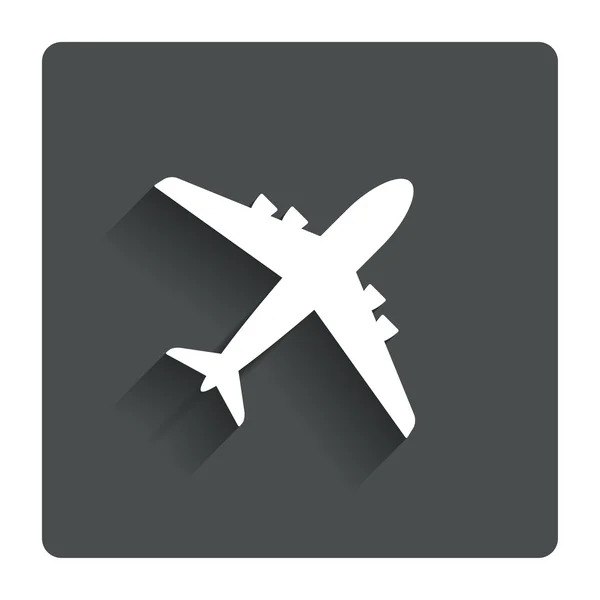 Flugzeugschild. Flugzeug-Symbol. Reise-Ikone. — Stockvektor