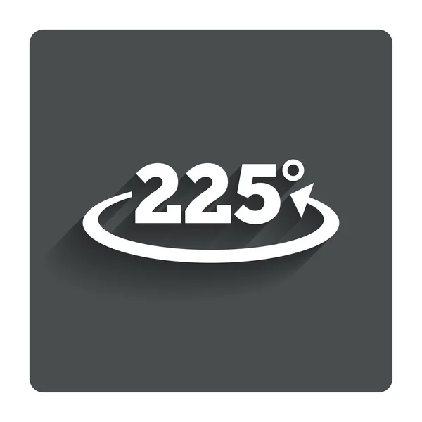 Vinkel 225 grader, skiltikon. Symbol for geometrisk matematikk – stockvektor