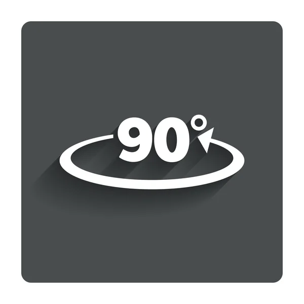 Vinkel 90 grader tecken ikon. geometri math symbol — Stock vektor