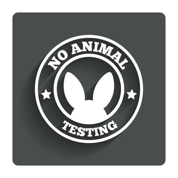 No hay animales probando icono de signo. Símbolo no probado — Vector de stock