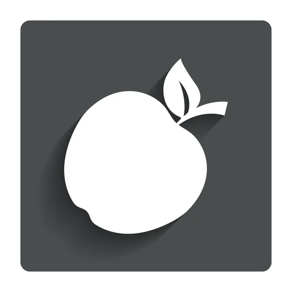 Ícone de sinal da Apple. Fruta com símbolo de folha . —  Vetores de Stock