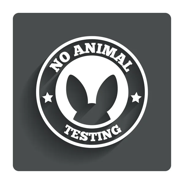 No animals testing sign icon. Not tested symbol — Stock Vector