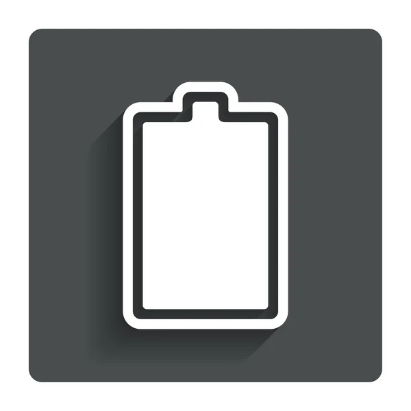 Icono de signo de batería completamente cargado. Electricidad . — Vector de stock