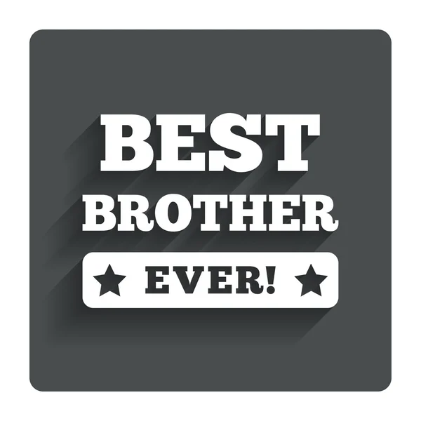 Beste broer ondertekenen ooit pictogram. Award symbool. — Stockvector