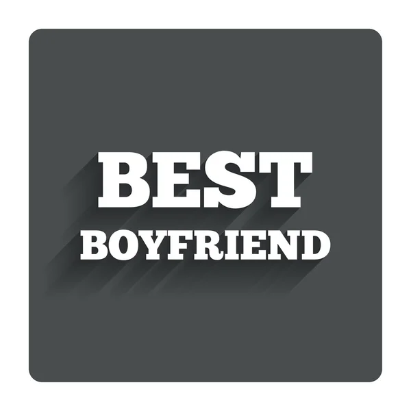 Best boyfriend sign icon. Award symbol. — Stock Vector