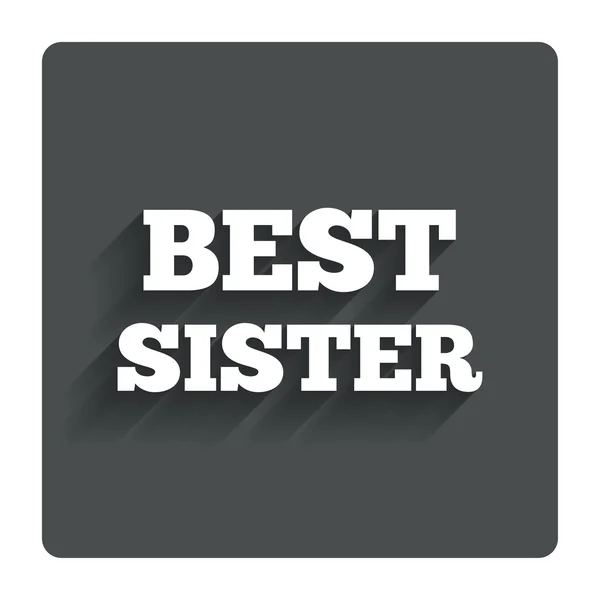 Beste zuster teken pictogram. Award symbool. — Stockvector