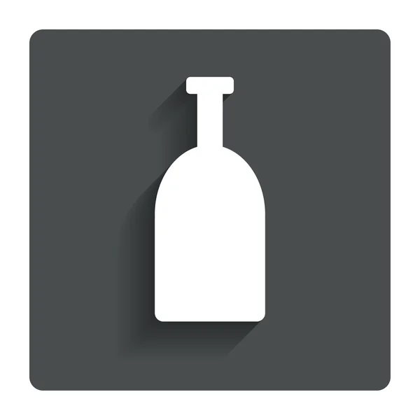 Icono de signo de alcohol. Símbolo de bebida. Botella . — Vector de stock