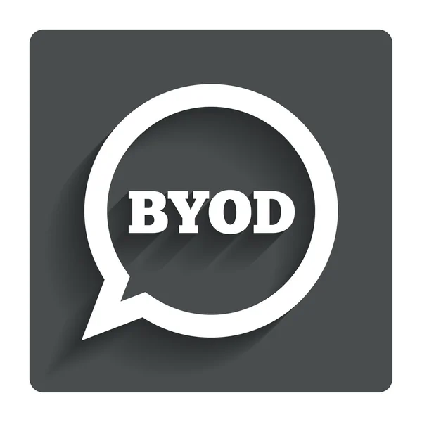 Byod teken pictogram. brengen van uw eigen apparaat symbool. — Stockvector