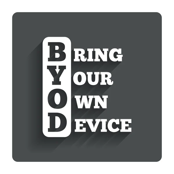 BYOD tecken ikon. ta med din egen enhet symbol. — Stock vektor