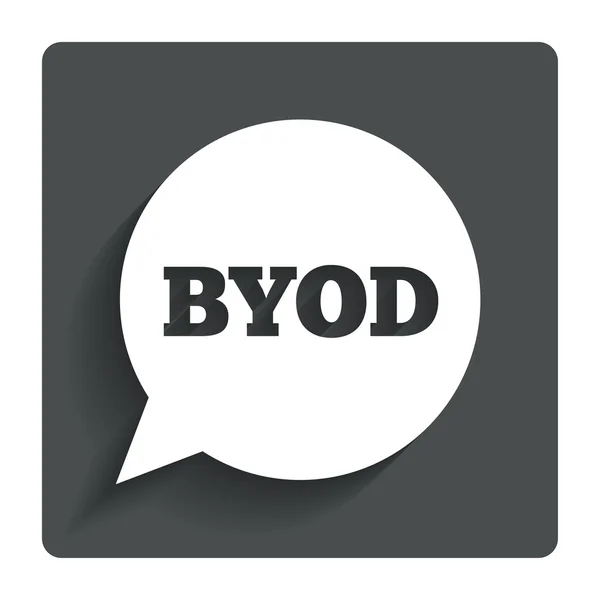 Byod 签名图标。带您自己的设备符号. — 图库矢量图片