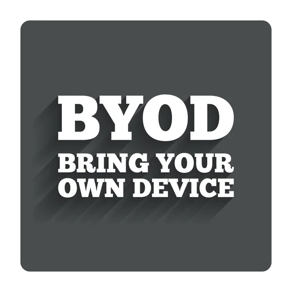 BYOD tecken ikon. ta med din egen enhet symbol. — Stock vektor