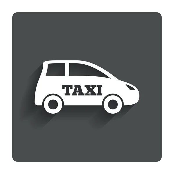 Taxi auto teken pictogram. hatchback symbool. — Stockvector