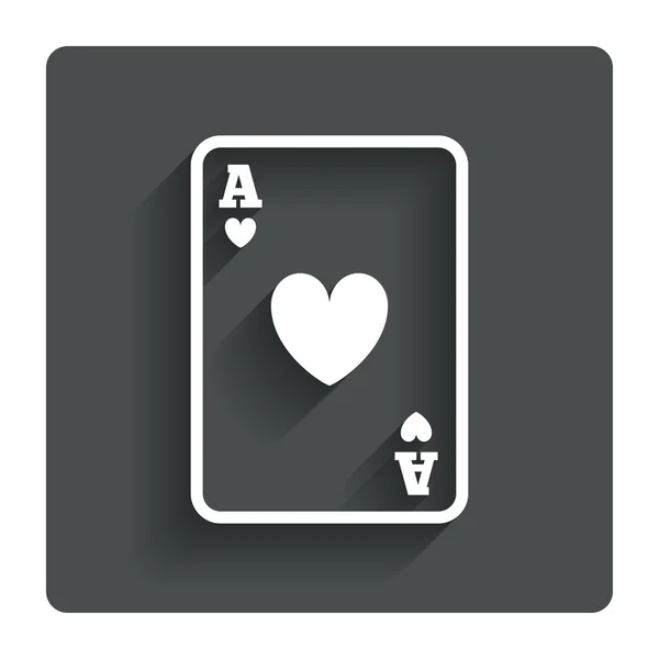 Casino sign icon. Playing card symbol — Stock Vector
