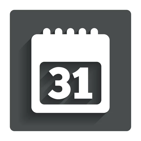 Icono de signo de calendario. 31 día mes símbolo . — Vector de stock