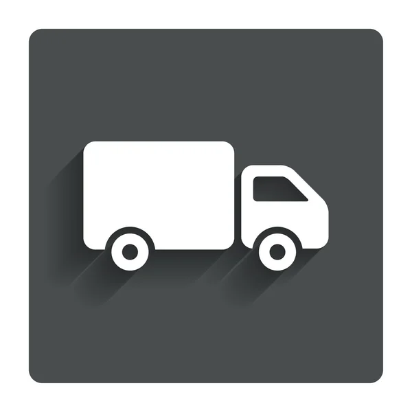 Icono de señal de camión de entrega. Cargo van símbolo . — Vector de stock