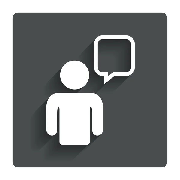 Chat sign icon. Speech bubble symbol. — Stock Vector