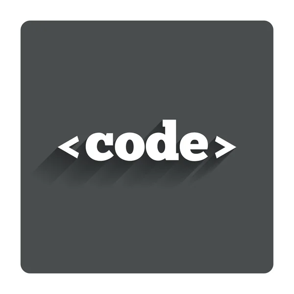 Code sign icon. Programming language symbol. — Stock Vector