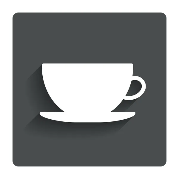 Coffee cup sign icon. Coffee button. — Stock Vector