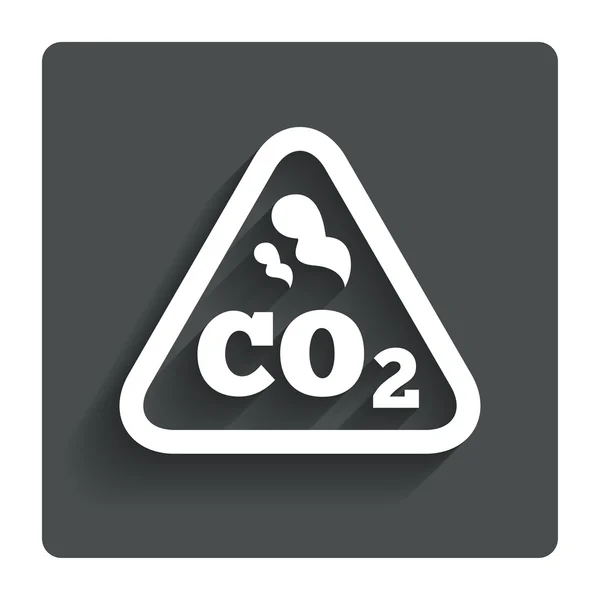 CO2 anidride carbonica formula segno icona. Chimica — Vettoriale Stock