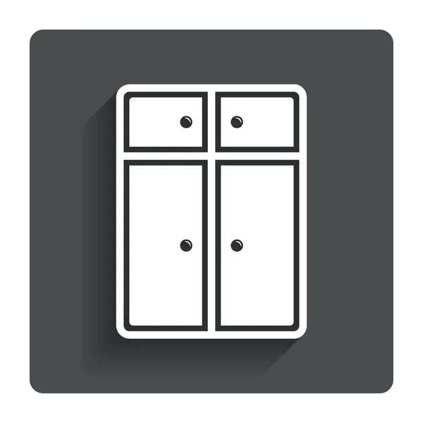 食器棚の記号アイコン。モダンな家具のシンボル. — ストックベクタ