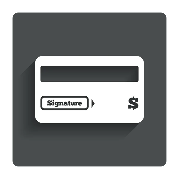 Icona segno carta di credito. Simbolo della carta di debito . — Vettoriale Stock