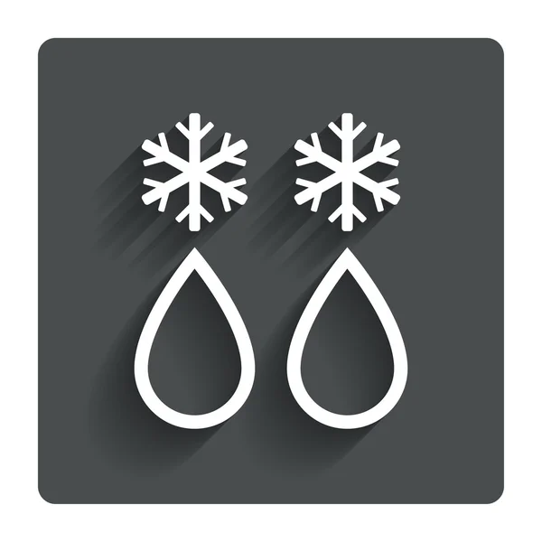 Defrosting sign icon. From ice to water symbol. — Stock Vector