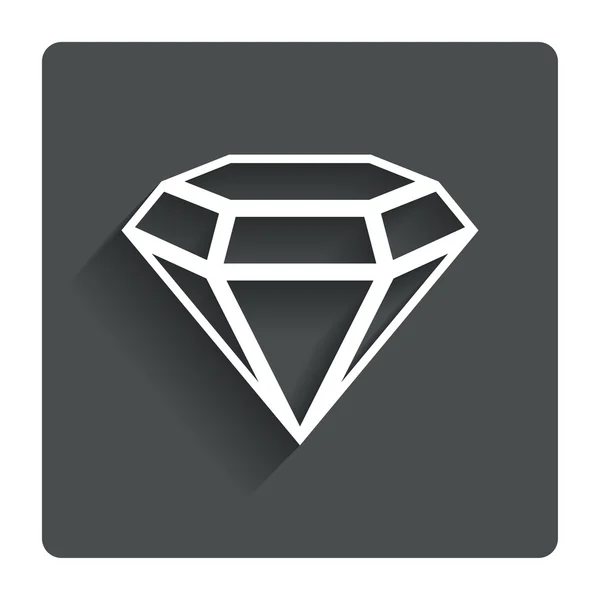Diamanten pictogram. Sieraden symbool. Edelsteen. — Stockvector